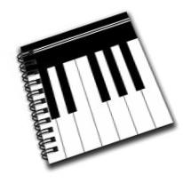 3dRose db_112827_1 Piano Keys-Black and White Keyboard Musical Design-Pianist Music Player and Musician Gifts Drawing Book, 8 by 8-Inch
