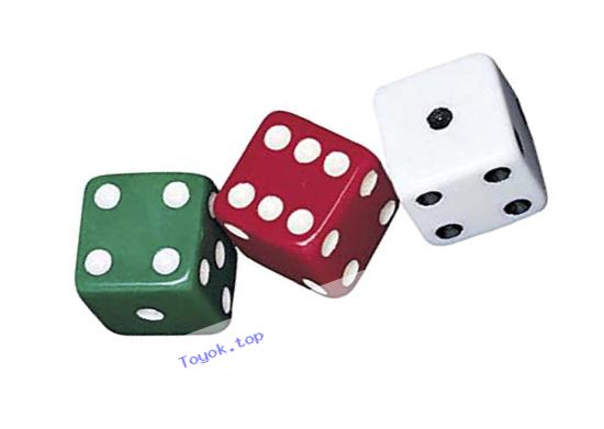 School Smart Dotted Dice - Set of 36 - Assorted Colors