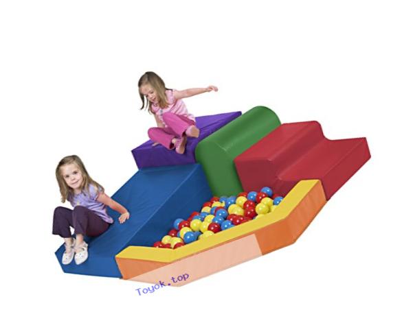ECR4Kids Softzone Play Corner Climb and Slide with Ball Pool Set