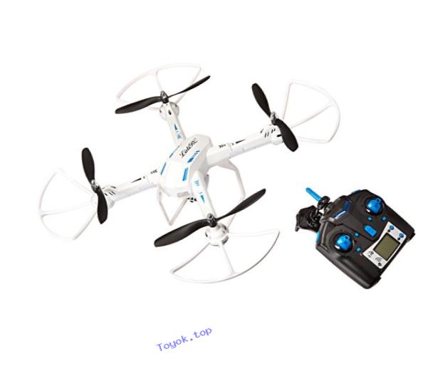 LIDIRC LIDI-L5W 6 Axis Gyro Wi-Fi Real Time Transmission Drone with HD Camera 3D Flips High Hold/Headless Mode One Key Return RC Quadcopter, White