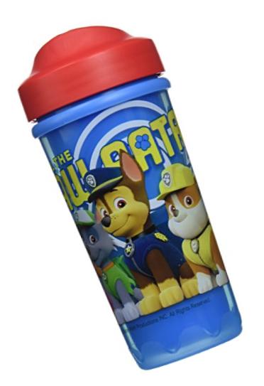 Zak Designs Toddlerific Perfect Flo Toddler Cup with Paw Patrol with Red Lid, Double Wall Insulated Construction and Adjustable Flow Technology, Break-resistant and BPA-free Plastic, 8.7oz