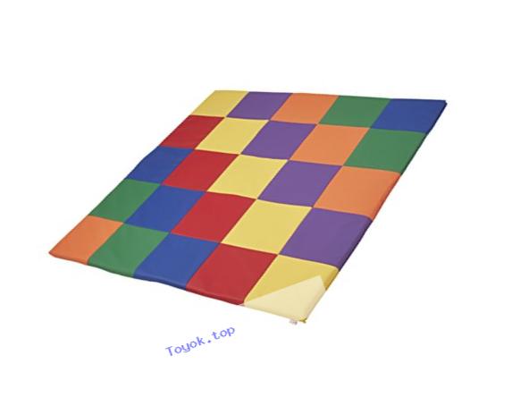 ECR4Kids Softzone Patchwork Toddler Play Mat, Primary