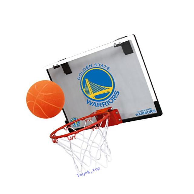 NBA Golden State Warriors Game On Indoor Basketball Hoop & Ball Set, Regular, Blue