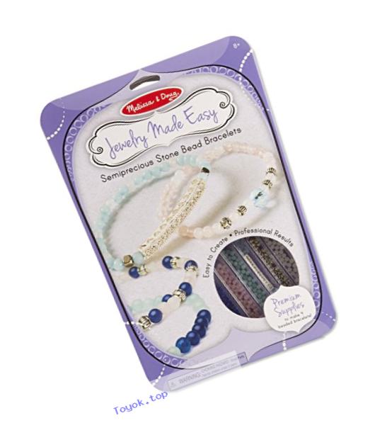Melissa & Doug Jewelry Made Easy Semiprecious Stone Bead Bracelet-Making Set