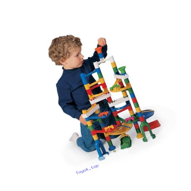 Constructive Playthings KFV-2 CP Toys 120 Pc. Build and Play Marble Run with Accessory Set