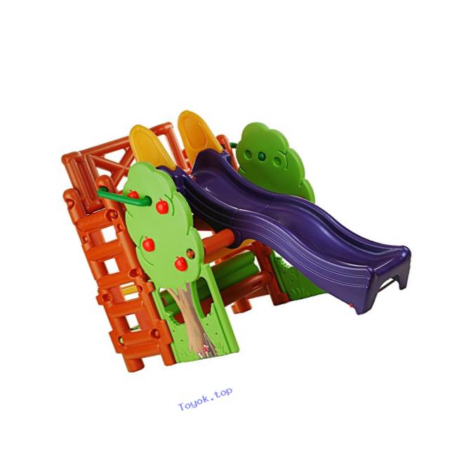 ECR4Kids Tree Top Climb and Slide Play Structure, Primary