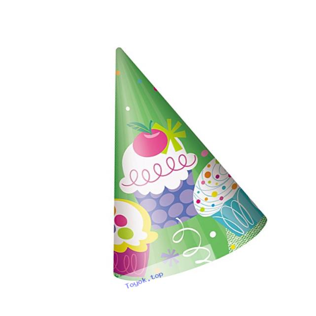 Cupcake Party Hats, 8ct