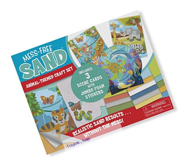Melissa & Doug Mess-Free Sand - Animal Themed Craft Set
