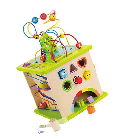 Hape Country Critters Wooden Activity Play Cube for Toddlers