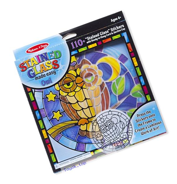 Melissa & Doug Stained Glass Made Easy Craft Kit: Owl - 110+ Stickers